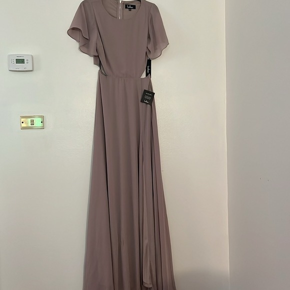 Lulus Garden Bliss Dusty Lavender Cutout Flutter Sleeve Maxi Dress Woman's S - Picture 4 of 8